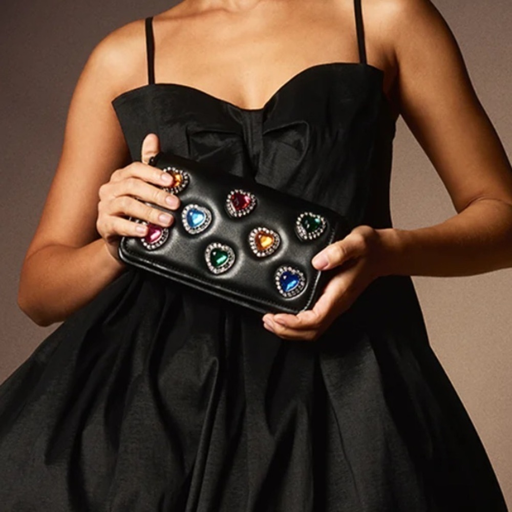Betsey Johnson Rise to the Occasion Bejeweled Crossbody Bag